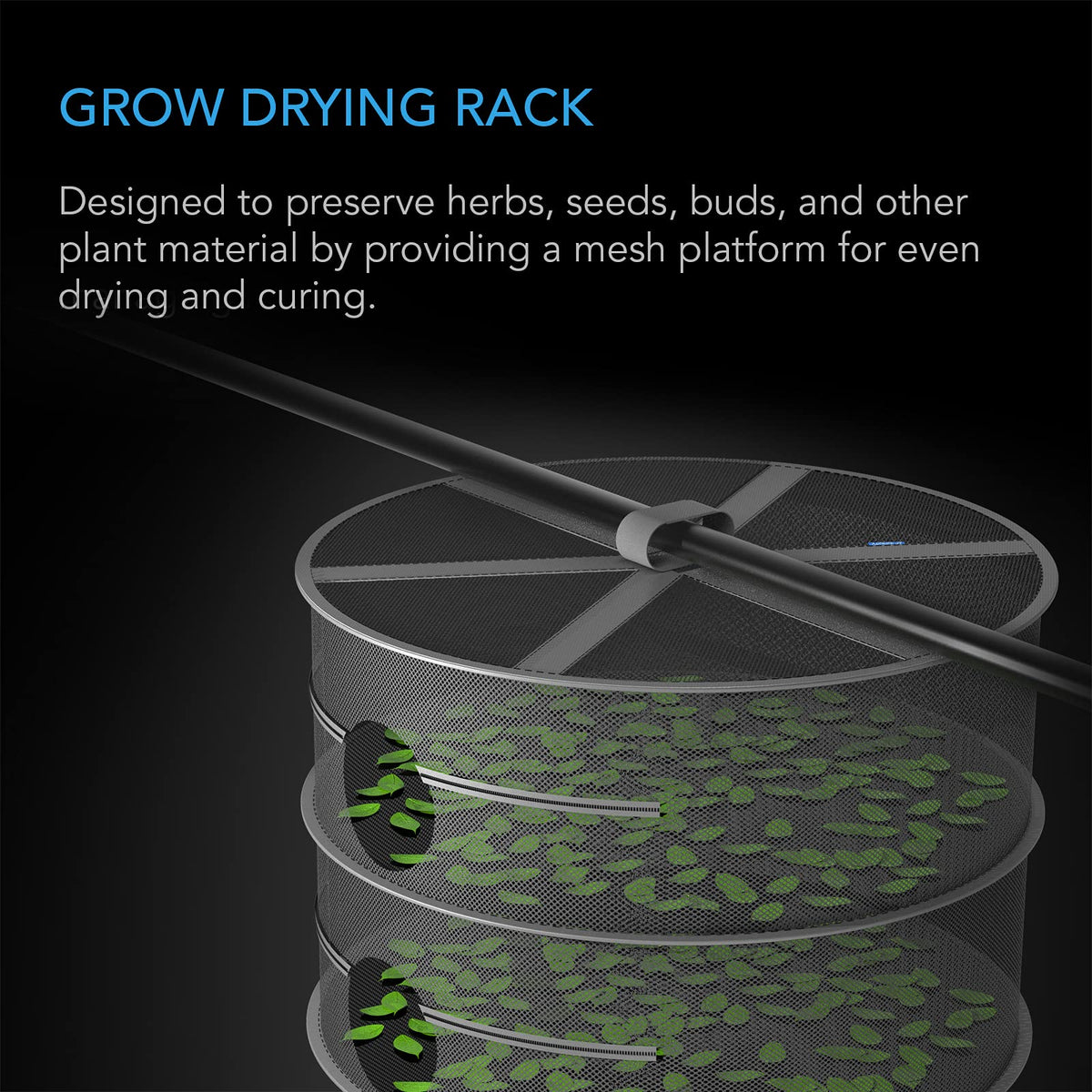 AC Infinity Herb Drying Rack collapsible chambers keep contents organized