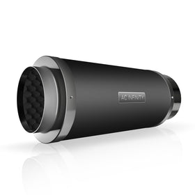 AC Infinity inline duct fan silencer reduces vibration noise in grow tent setup