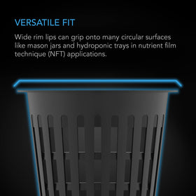 AC Infinity orchid friendly net pots securely hold media for epiphytic orchids.