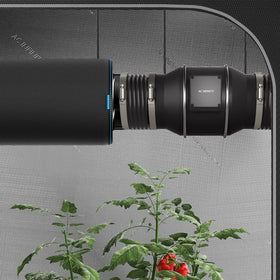 AC Infinity pre-filter sleeve fits 4-inch carbon filters, aiding odor management in grow tents.