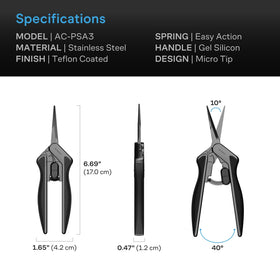 AC Infinity pruning shear safety lock engaged, protecting hands and blades.