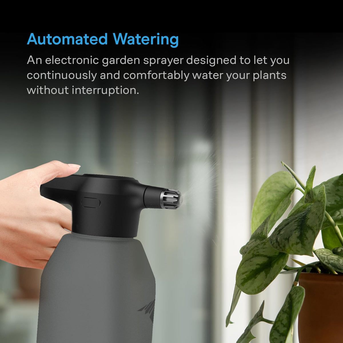 AC Infinity rechargeable sprayer with 2200mAh battery enables long cordless operation.