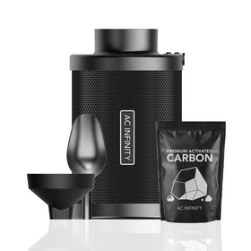 AC Infinity refillable carbon filter 4in for odor control in grow tents