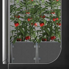 AC Infinity square grow bags in a garden scene showing space-saving root growth