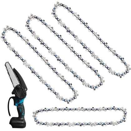 AccEncyc 6-Inch Mini Chainsaw Chain replacement with 37 drive links for smoother garden cuts.