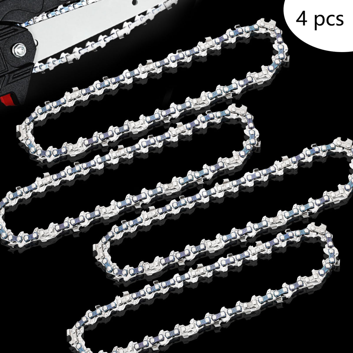 AccEncyc deeply quenched steel mini chain delivers enhanced wear resistance for light cutting tasks.