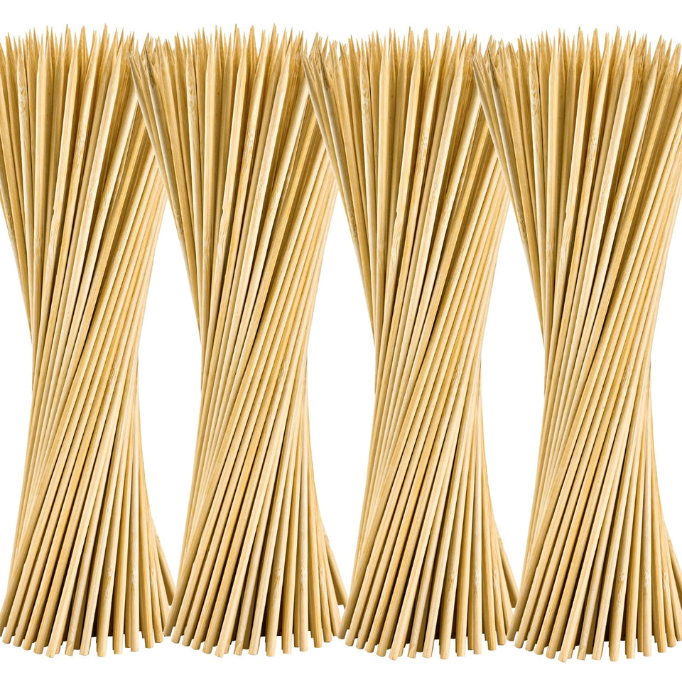 Accesfire bamboo skewers 4mm 12inch ideal for sturdy kebabs and even grilling