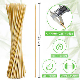Accesfire skewers with smooth finish prevent splinters during handling and cooking