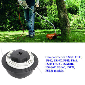 ACCYPRO C6-2 trims tall grass on Stihl FS45 efficiently