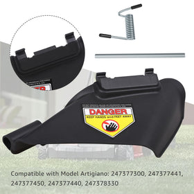 ACEANEA side discharge chute in use on a mower for efficient debris management