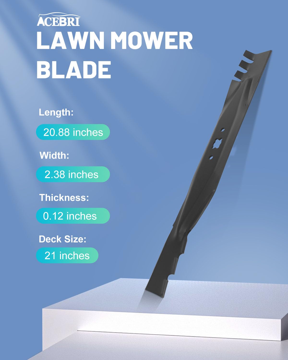 ACEBRI blade edge highlights durable iron construction.