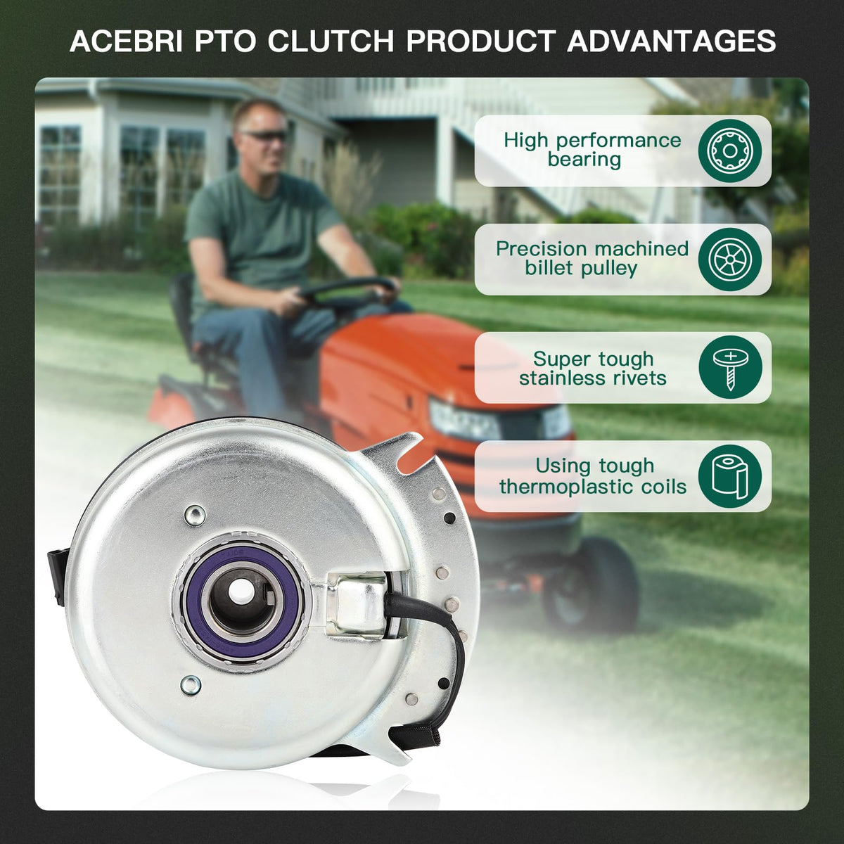 ACEBRI PTO clutch for CZT Elite 2014-2015 close-up enhancing consistent engagement