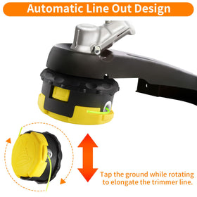 AceFox Speed-Feed 400 replacement head illustrates fast line loading for trimming.