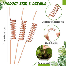 Acellegic 20-pack copper plant stakes packaged for large gardens