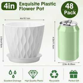 Acellegic 4-inch pot with drainage holes and saucer supports proper watering