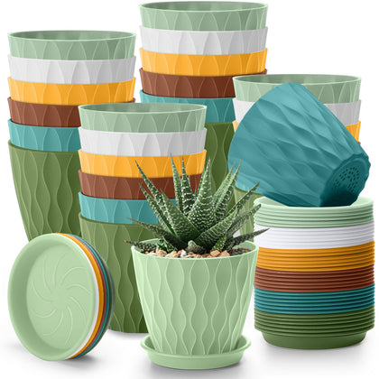 Acellegic 4-inch pot with waffle texture for durable indoor use.
