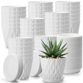 Acellegic 48-pack 4-inch pots with waffle texture, ideal for seed starting and displays