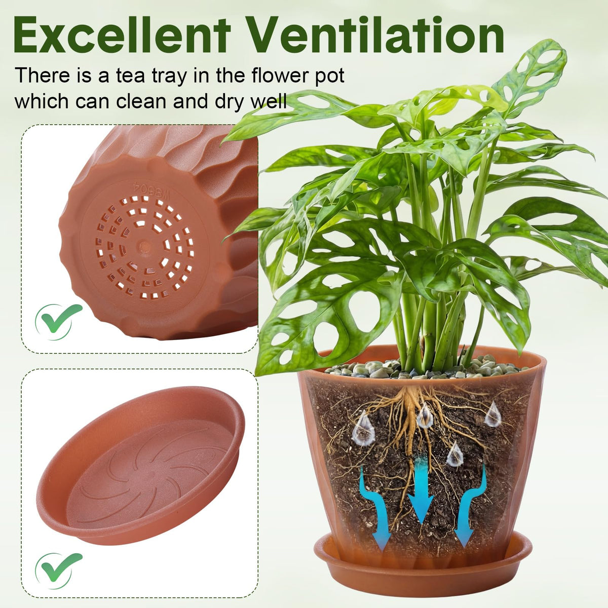 Acellegic durable plastic pot resists cracking for outdoor seed starting.