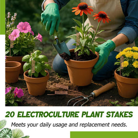 Acellegic garden setup with stakes shows versatile placement