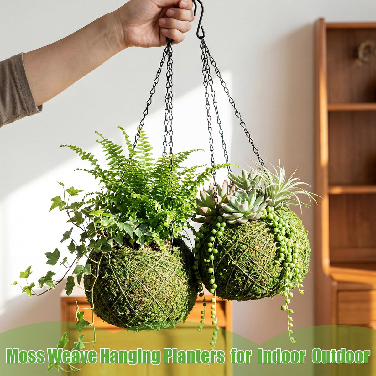 Acellegic lightweight yet sturdy hanging basket, easy to install and hold plants