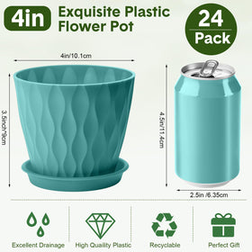 Acellegic color-variety planter set in six colors for bright desk décor.