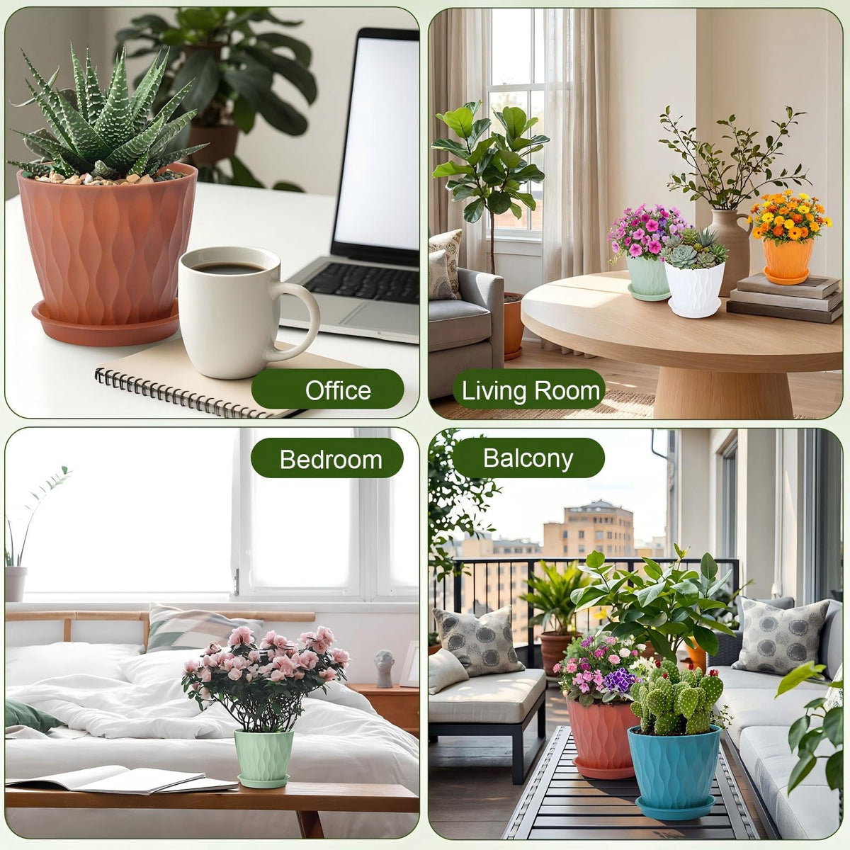 Acellegic small plant pot set helps beginners organize seedlings.