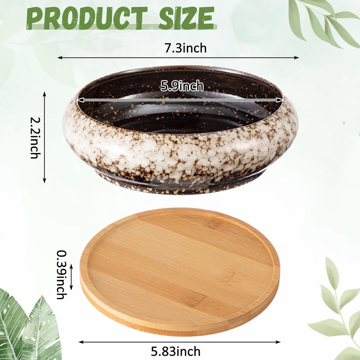 Acellegic 4-inch succulent planter with tray, ideal for compact desk plant displays
