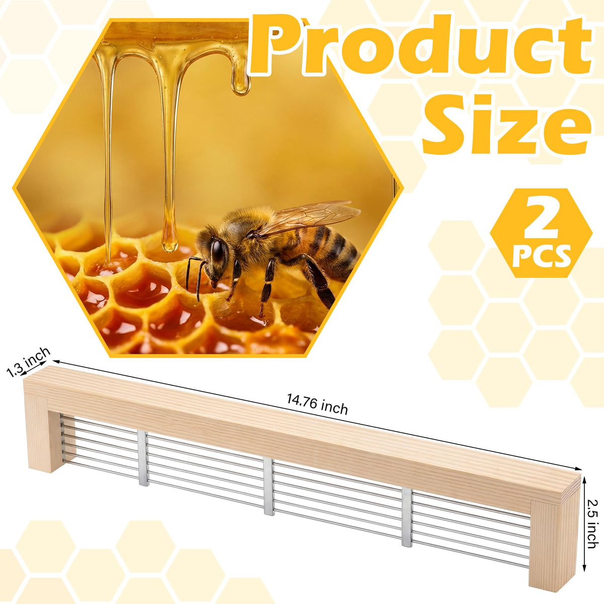 Acellegic two-pack wooden entrance reducers safeguard multiple hives