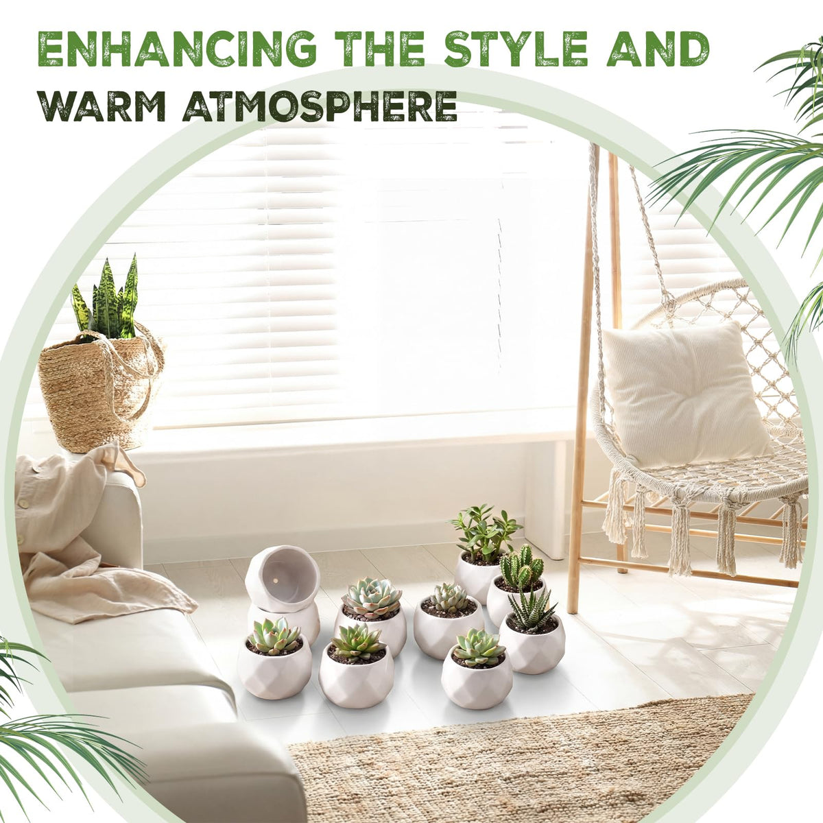 Acellegic white ceramic planter suited for desks and small plant decor.