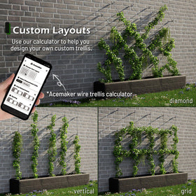 Trellis System Calculator tool generating design sketches