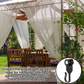 AceOrbit outdoor curtain hardware suitable for gazebos, balconies, and awnings.
