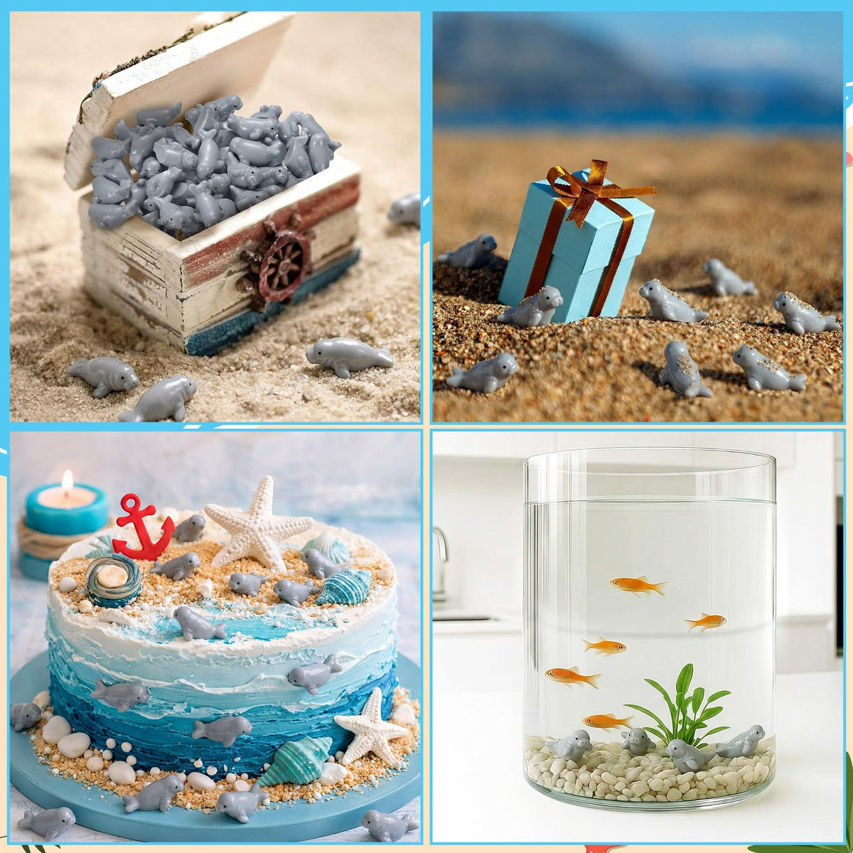 AceOrbit small sea cow decor for displays and terrariums
