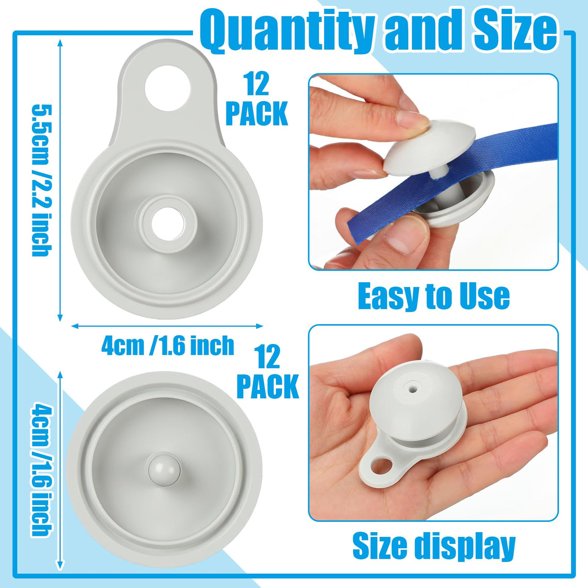 AceOrbit white reel clip blends with pool gear for discreet installation