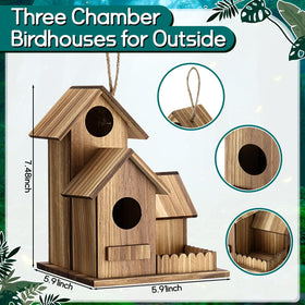 AceOrbit weather-resistant wooden bird house designed for outdoor durability.
