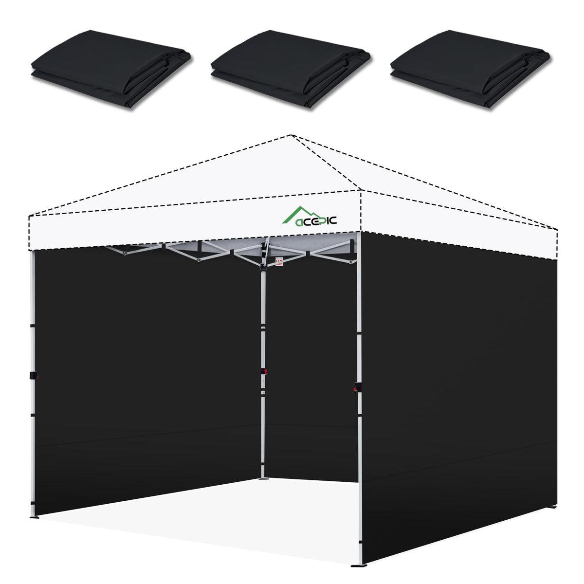 Acepic canopy sidewall 120x86 inches provides privacy and weather protection for events