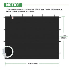 Acepic waterproof sidewall protects from rain and sun during outdoor use
