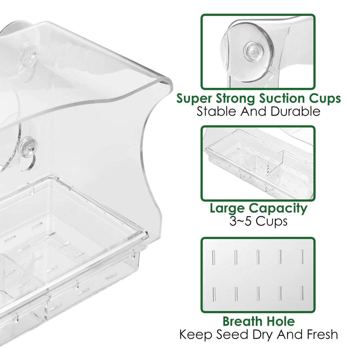 ACEROMT dual seed troughs support multiple species at once