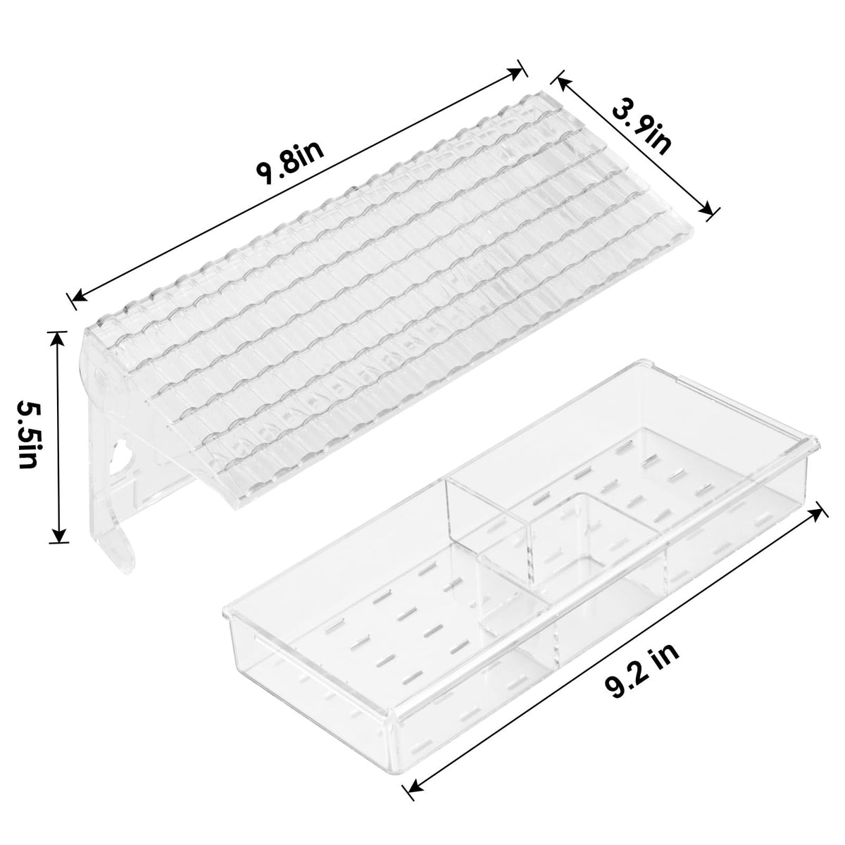 ACEROMT window bird feeder removable tray for quick refills and easy cleaning