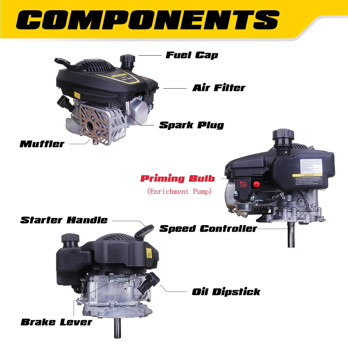 Aceup Energy primer enrichment pump for quick cold starts.