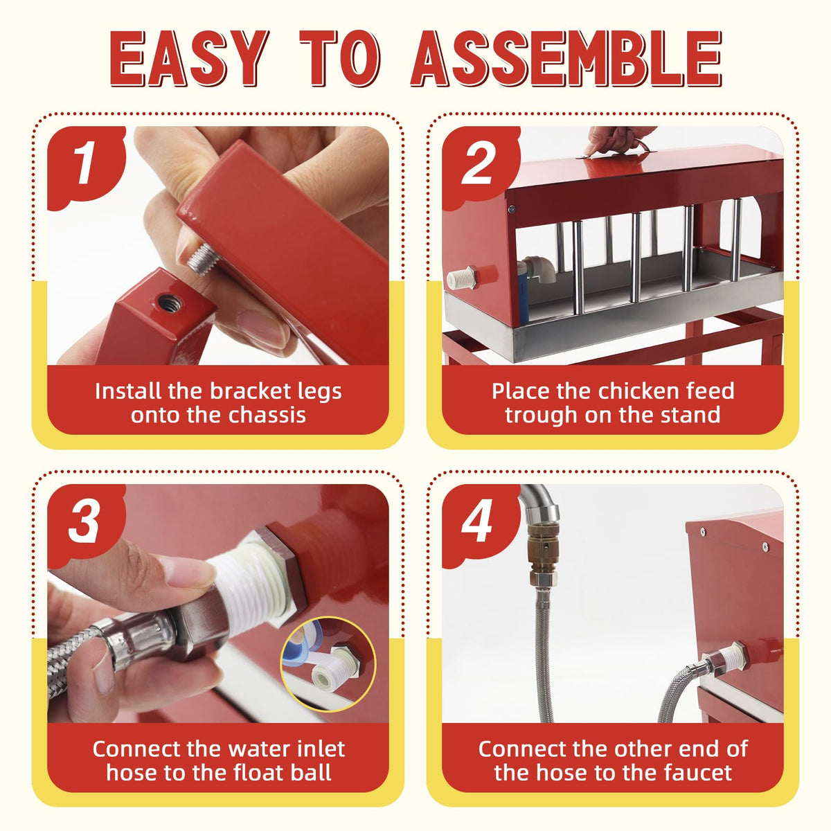 Achicklead detachable-legs enable easy positioning and stable standing on uneven ground.