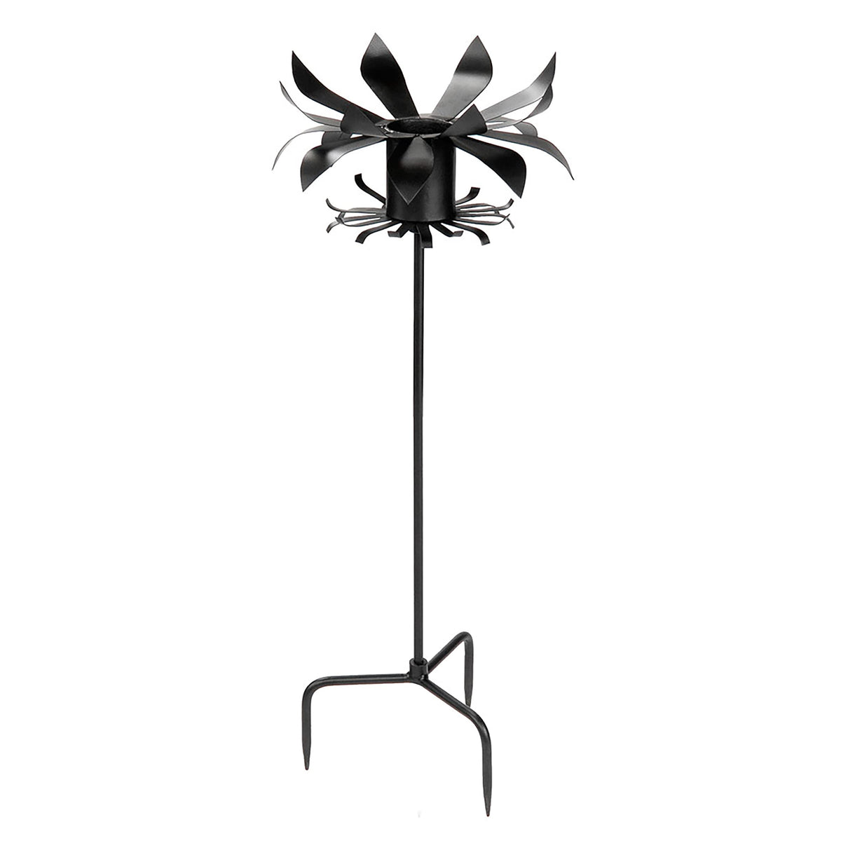 Achla Designs Petals Gazing Globe Stand elevates a globe in the garden, a durable focal piece.