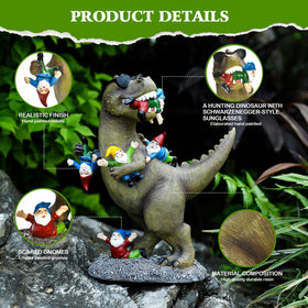 ACHYHAVIN outdoor dinosaur garden statue with vibrant hand-painted finish for charm.
