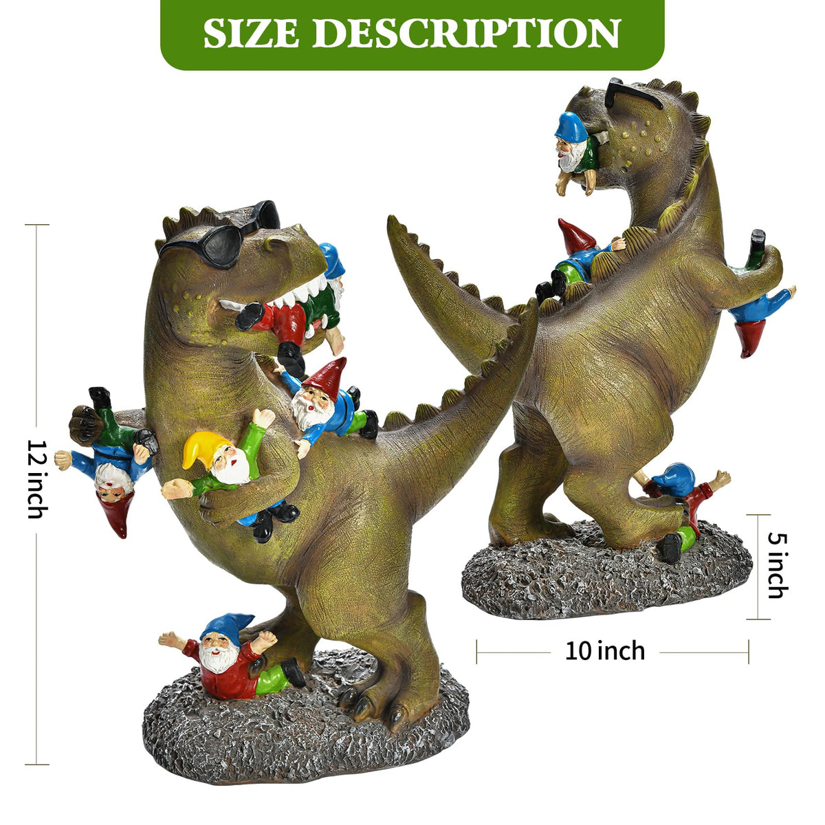 ACHYHAVIN sculpted garden art invites playful interaction between characters.