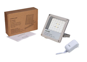 ACKE unboxing box showing light and manual contents