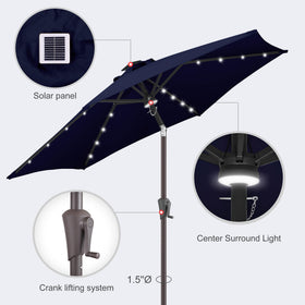 AckMizz 7.5ft umbrella over table fits 31-43 inch setups.