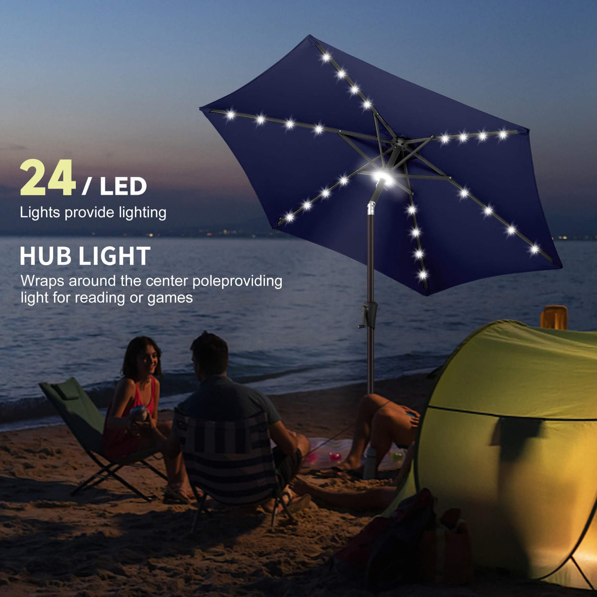 AckMizz tilt feature allows adjustable shade during sun.