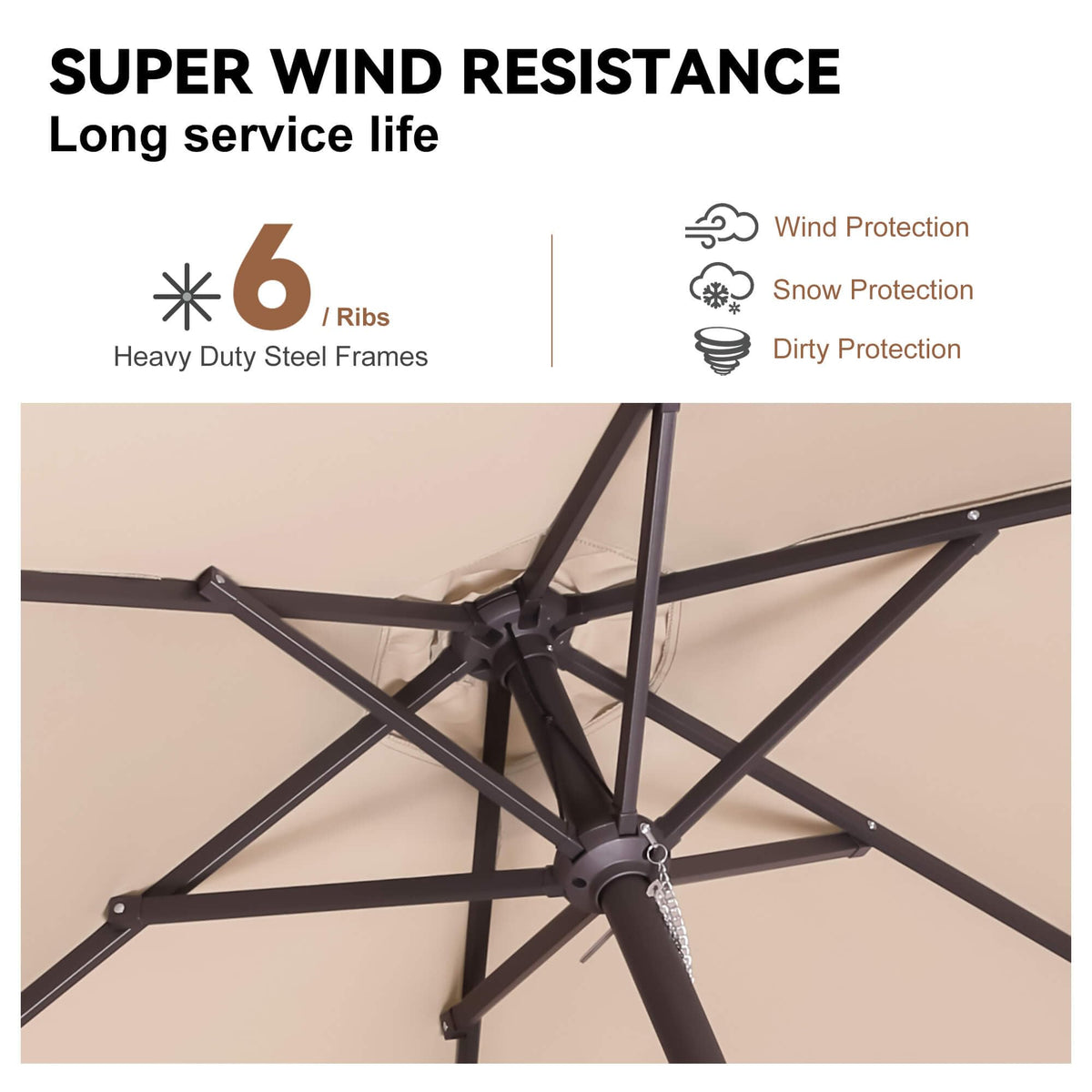 AckMizz waterproof fabric blocks rain and sun for versatile outdoor use