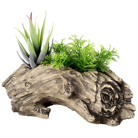 Aclema stump-shape planter highlights unique decorative style.