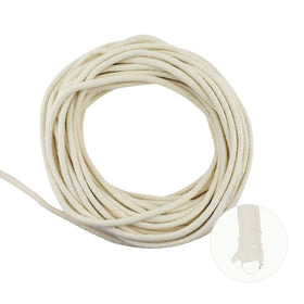 Acoeitl self-watering wick close-up shows natural cotton fibers delivering steady moisture.
