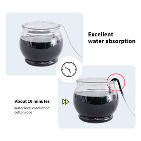 Acoeitl wick knot adjustment controls moisture flow.
